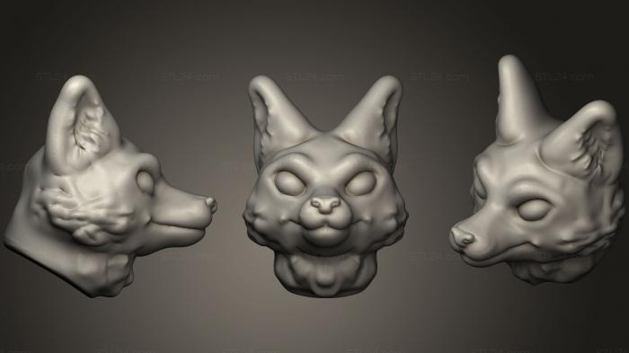 Figurines simple (Fox Bust, STKPR_0478) 3D models for cnc